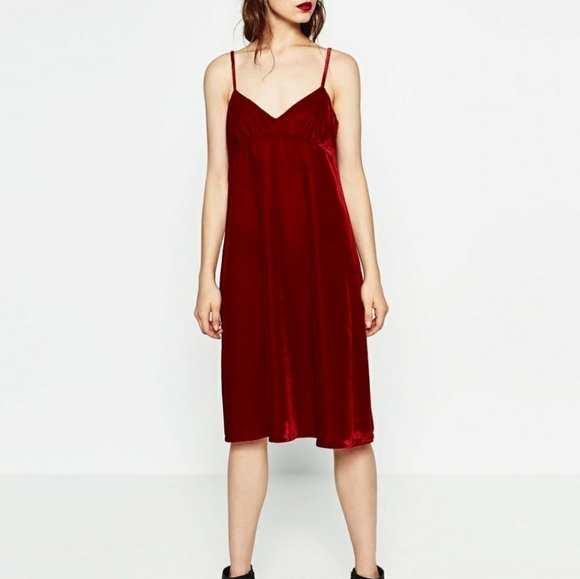 Zara Dresses & Skirts - •ZARA• Velvet Slip Dress NWT Medium